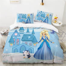 Cartoon princess Bedding set Kids Baby child For home Bed Linen Duvet Cover Set 140x200 200x200 girls Quilt cover single 2024 - buy cheap