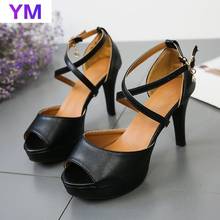 Galadiator Woman High Heels Party Ankle Strap Summer Sandals Zapatos Mujer Chunky High Heels Ladies PeepToe Pumps Women Shoes 2024 - buy cheap