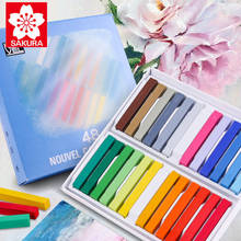 SAKURA-Set especial para estudiantes de arte, Set de pigmento pintado a mano, lápiz fluorescente nacarado de colores Pastel, tiza SAKURA, 24/48 2024 - compra barato