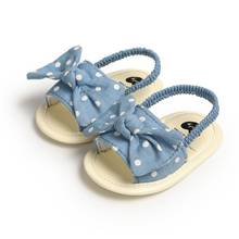 Летние классические тапочки с бантом для маленьких девочек; Дышащая обувь на меху для малышей; Простые эластичные сандалии; Обувь принцессы для малышей 2024 - купить недорого
