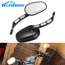 Nordson Universal 1 Pair Motorcycle Mirrors Side Rearview Mirror 8mm Motorcycle Moto Mirror Aluminum Black for Harley Davidson 2024 - buy cheap