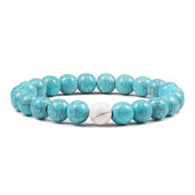 Pulsera elástica con cuentas de piedra Natural para hombre y mujer, brazalete con cuentas de Buda, ideal para regalo de Yoga, 12 estilos 2024 - compra barato