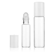 5pcs 5/10ml de vidro transparente bola de rolo vazio aromaterapia rolo-em garrafas recipiente portátil cosméticos recarregáveis garrafas 2024 - compre barato