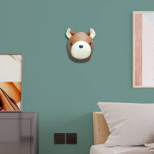 Tooarts-Colgante de pared con cabeza de oso, decoración de pared con cabeza de Animal de dibujos animados, Material de cuero de microfibra, adorno infantil 2024 - compra barato