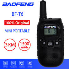 Baofeng-walkie talkie portátil t6, 0.5w, rádio de duas vias para crianças, transmissor e brinquedo 2024 - compre barato