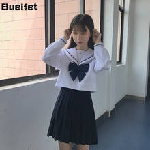 Japanese Korean School Uniforms Girls JK Uniform Long/Short Sleeve Sailor Suit High School Sailor Navy Cosplay Costumes 2024 - buy cheap