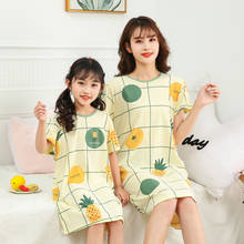 New Summer Kids Girls Nightgown Cotton Teenages Nightdress Children's Sleepwear Cartoon Pajamas For Girl 4 6 8 10 12 14 16 Years 2024 - buy cheap
