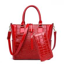 Patent Leather Crocodile Pattern Handbag  Luxury Handbags Women Bags Designer Fashion Shoulder Bag purses and handbags 2024 - buy cheap
