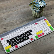 Capa de silicone para teclado logitech, capa protetora fina para teclado sem fio mk470 k580 mk 470 2024 - compre barato
