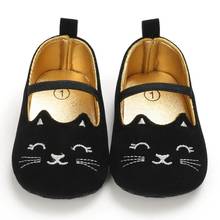 Zapatos de princesa antideslizantes con bonito estampado de gato para bebés de 0 a 18M, zapatillas informales para niñas, zapatillas con suela blanda para primeros pasos 2024 - compra barato