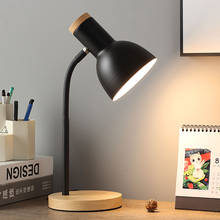 Nordic criativo estudo lâmpada de mesa led proteção para os olhos dormitório estudante faculdade leitura moderna cabeceira simples lâmpada mesa madeira 2024 - compre barato