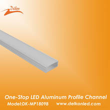 Perfil de alumínio de led com difusor leitoso, 18*9mm, cobertura para faixa de luz de 8-16mm 2024 - compre barato