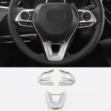 ABS Matte For Toyota Corolla E210 2019 2020 accessories Car Steering wheel Button frame Cover Trim Sticker Car styling 3pcs 2024 - buy cheap