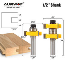 Conjunto de brocas de roteador 12mm e ranhura, 2 peças shank tongue & groove de 1-1/2 peças, fresa para madeira, ferramentas para trabalhar madeira 1/2 2024 - compre barato