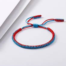 Tibetan Buddhist Braided Lucky Knots Rope Bracelet Handmade Woven Thread Bracelets＆Bangles For Women Men Adjustable Jewelry Gift 2024 - buy cheap
