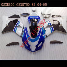 Juego de carenado para motocicleta SUZUKI, kit de carenado en color azul, blanco y negro para SUZUKI GSXR600 750 2004 2005 04 05 GSXR 750 GSXR 600 K4 2024 - compra barato
