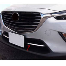 Exterior Car Styling Chrome Bottom Central Grill Grille Trim 2Pcs ABS For Mazda CX-3 CX3 2015 2016 2017 2018 2024 - buy cheap