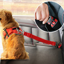 Cinturón de seguridad de nailon para perros y gatos, cinturón de seguridad ajustable para coche, arnés de correa de plomo, suministros para mascotas 2024 - compra barato