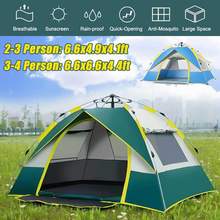 1-4 Person Fully Automatic Tent Camping Travel Family Rainproof Windproof Sunshade Awning Shelter Beach Easy Open Hiking Tents 2024 - buy cheap