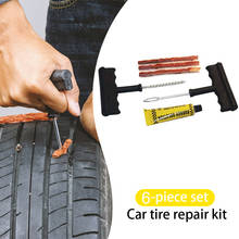 6pcs Motorcycle Car Tire Repair Tools Tubeless Tyre Puncture Repair Plug Kit Needle Patch Fix Tool 2024 - buy cheap