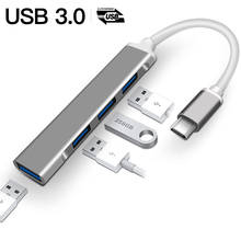 Adaptador de concentrador de red USB tipo C a USB 3,0, convertidor de 4 puertos, Estación Multi divisor de USB-C para portátil Lenovo, Xiaomi, MacBook 2024 - compra barato