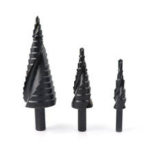 3pcs 4-32mm Step Drill Bit Nitriding High Speed Steel Triangle Shank For Wood Metal Plastic Spiral Drill Bits Cone Hole Cutter 2024 - buy cheap