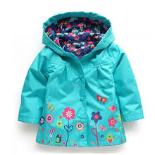 Chaquetas de primavera para niños y niñas, chaqueta cortavientos con flores, ropa con capucha, abrigos impermeables para niños pequeños, 2, 4 y 6 años 2024 - compra barato