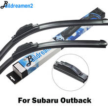 Buildreamen2 For Subaru Outback Car Wiper Blade Rubber Front Windscreen Wiper Accessories Fit Hook Arms 1996-2018 2024 - buy cheap
