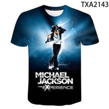 Camiseta estampa de michael jackson 3d, camisa casual de verão para homens e mulheres 2024 - compre barato