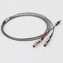 Hi-Fi 8 ядер 7N OCC посеребренный кабель для замены обновления кабель для наушников для Audeze LCD-3 LCD3 LCD-2 LCD2 LCD-4 2024 - купить недорого
