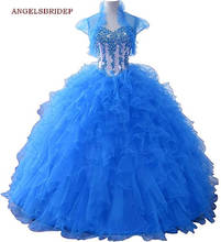 Женское бальное платье ANGELSBRIDEP, бальное платье Quinceanera, бальное платье с аппликацией из 16 тюлей, вечерние маскарадные платья принцессы 2024 - купить недорого