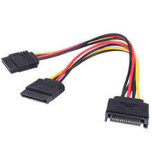 1Pc SATA Power 15-pin Y-Splitter Cable Adapter Male to Female for HDD Hard Drive 2024 - buy cheap