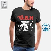 Nova camiseta masculina usada gbh rock g. b.h band, camiseta de algodão preta masculina com tamanho s-xxg 2024 - compre barato