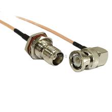 New  TNC  Female Bulkhead Switch  BNC Male Plug  Right  Angle RF Coax Cable RG316 Wholesale Fast Ship 15CM 6" Adapter 2024 - buy cheap