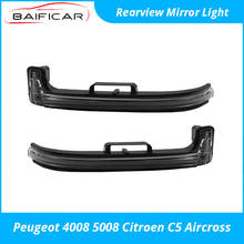 Baifar абсолютно новый настоящий автомобильный зеркальный светильник заднего вида с поворотом с левой и правой стороны для Puegeot 4008 5008 Citroen C5 Aircross 2024 - купить недорого