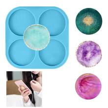 4/6 Cavity Circle Phone Grip Epoxy Resin Mold On Top Phone Socket Silicone Mould DIY Crafts Jewelry Casting Tool 2024 - buy cheap