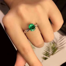 100% Natural and Real Emerald Ring Natural And Real 925 sterling silver Fine jewelry Emerald  Ring 2024 - buy cheap