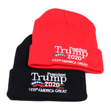 Chapéus de malha para o inverno, quentes, casuais, de lã, cor sólida 2020, unissex, para a américa great again, maga trump 2024 - compre barato