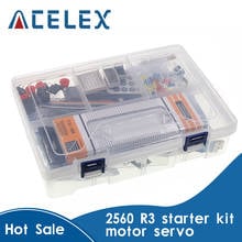 Frete grátis mega 2560 r3 kit de iniciante de motor servo rfid relé de distância ultrassônico lcd para arduino 2024 - compre barato