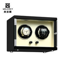 Enrolador de relógio automático, de madeira, 2 espaços, caixa de relógio, exibição de jóias, caixa de armazenamento, organizador de relógios 2024 - compre barato