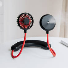 Wearable Personal Mini USB Rechargeable Water Spray Mist Fan with Humidifier Portable Neckband Fan 3 Speeds Headphone Design 2024 - buy cheap