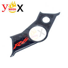 Horquilla de carbono para motocicleta, horquilla superior, parte delantera, Triple árbol, abrazadera superior, pegatina de dirección, cubierta de calcomanía para Yamaha R6 YZF 600, 2003-2005 2024 - compra barato