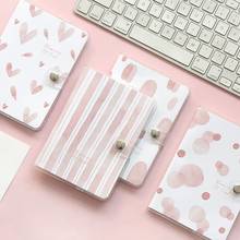 Kawaii Journal Notebook Paper Diary Book Pink Hardcover Notepad School Office Supplies Memo pad Horizontal line Stationery Gift 2024 - buy cheap