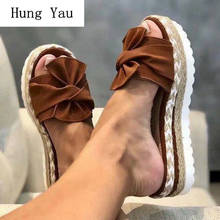 Women Sandals Flip Flops Slippers Flats Shoes Butterfly-knot Summer Fashion Wedges Woman Slides Platform Lady Casual Female 2024 - buy cheap