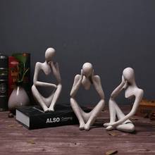 New Resin European Style Abstract Thinker Statue Sculpture Figurine Office Home Decor 2024 - buy cheap