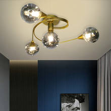 Luminária de teto nórdica, luz led em círculo para cozinha e sala de estar, quarto, várias cabeças, escandinavo, dourado 2024 - compre barato