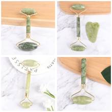 Massager For Face Jade Roller Facial Skin Care Tools Natural Jade Scraper For Body Neck Back Beauty Slimming Massagers Set 2024 - buy cheap