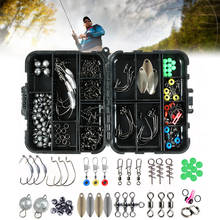 New 155 PCS Fishing Accessories Kit with Storage Case Full Fishing Set with Tackle Box Including Jig Hooks Casting Sinker N6 2024 - compre barato