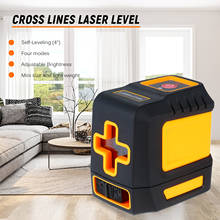 Nível a laser 3d, linhas cruzadas, verticais e horizontais, com autonivelamento, 4 modos, brilho ajustável, nível profissional, novo 2024 - compre barato