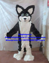 Traje de Mascota de ALASKAN para adulto, traje de Mascota de Lobo, zorro, Husky, piel larga y negra y blanca, para espectáculo Social y fiesta grande zx494 2024 - compra barato